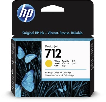 Een HP inktcartridge 712, 29 ml, OEM 3ED69A, geel koop je bij Muys Kantoor & Kado