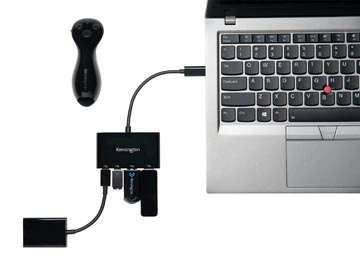 Een Kensington USB-C Hub 4-poorten CH1000 koop je bij Muys Kantoor & Kado