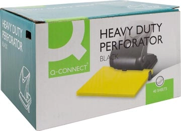 Een Q-CONNECT perforator Heavy Duty, 40 blad, zwart koop je bij Muys Kantoor & Kado