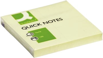 Een Q-CONNECT Quick Notes, ft 76 x 76 mm, 100 vel, geel koop je bij Muys Kantoor & Kado