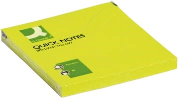 Een Q-CONNECT Quick Notes, ft 76 x 76 mm, 80 vel, neongeel koop je bij Muys Kantoor & Kado