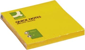 Een Q-CONNECT Quick Notes, ft 76 x 76 mm, 80 vel, neonoranje koop je bij Muys Kantoor & Kado