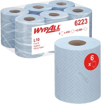 Een Kimberly-Clark Professional poetspapier Wypall Reach, blauw, pak van 6 rollen koop je bij Muys Kantoor & Kado