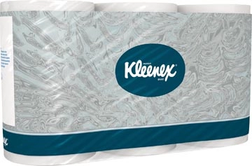 Een Kleenex toiletpapier, 3-laags, 350 vellen, pak van 6 rollen koop je bij Muys Kantoor & Kado