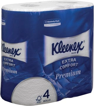 Een Kleenex toiletpapier Extra Comfort, 4-laags, 160 vel per rol, pak van 4 rollen koop je bij Muys Kantoor & Kado