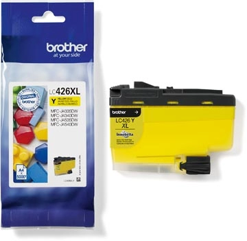 Een Brother inktcartridge, 5.000 pagina's, OEM LC-426XLY, geel koop je bij Muys Kantoor & Kado