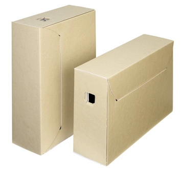 Een Loeff's archiefdoos City Box 30+, ft 390 x 260 x 115 mm, bruin/wit, pak van 50 stuks koop je bij Muys Kantoor & Kado