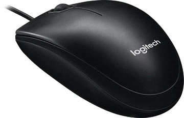 Een Logitech muis B100, zwart koop je bij Muys Kantoor & Kado