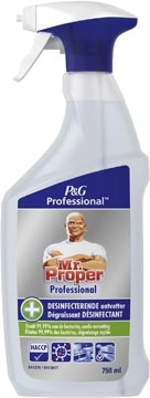 Een Mr. Proper desinfecterende ontvetter, spray van 750 ml koop je bij Muys Kantoor & Kado