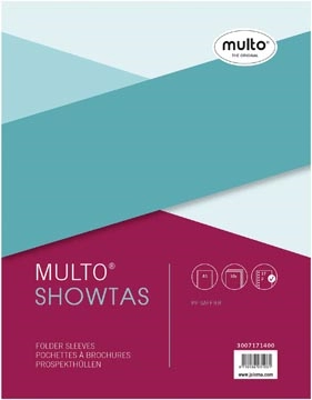 Een Multo geperforeerde showtas ft A5, 17-gaatsperforatie, 80 micron, gekorreld koop je bij Muys Kantoor & Kado