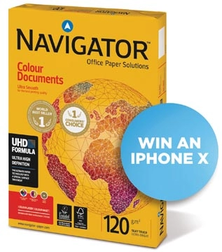 Een Navigator Colour Documents presentatiepapier ft A4, 120 g, pak van 250 vel koop je bij Muys Kantoor & Kado