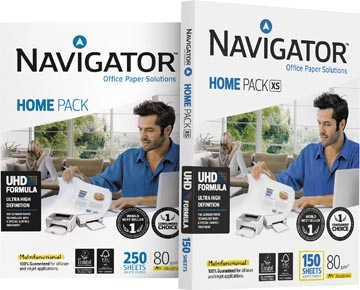 Een Navigator Home Pack XS printpapier ft A4,80 g, pak van 150 vel koop je bij Muys Kantoor & Kado