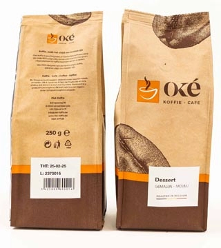 Een Oké koffie, gemalen, pak van 250 g, Dessert koop je bij Muys Kantoor & Kado