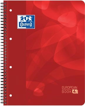 Een Oxford School Projectbook spiraalschrift, ft A4+, 4-gaats perforatie, geruit 5 mm, rood koop je bij Muys Kantoor & Kado