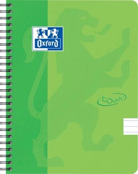 Een Oxford School Touch spiraalblok, ft A5, 140 bladzijden, gelijnd, groen (lime) koop je bij Muys Kantoor & Kado