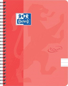 Een Oxford School Touch spiraalblok, ft A5, 140 bladzijden, gelijnd, oranje koop je bij Muys Kantoor & Kado