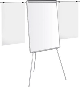 Een Pergamy magnetisch flipchart met papierklem en 2 uitschuifbare armen ft 107 x 75cm koop je bij Muys Kantoor & Kado