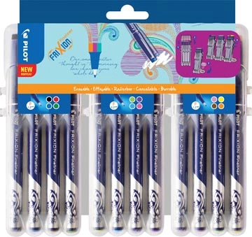 Een Pilot fineliner Frixion, geassorteerde kleuren, set van 12 stuks koop je bij Muys Kantoor & Kado