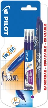 Een Pilot gelroller Frixion Ball, blister van 4 stuks (1 gelroller + 3 vullingen), paars koop je bij Muys Kantoor & Kado