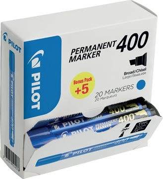 Een Pilot permanent marker 400, XXL doos met 15 + 5 stuks, blauw koop je bij Muys Kantoor & Kado