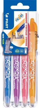 Een Pilot roller Frixion Ball Set 2 Go blister van 4 stuks, oranje, roze, paars en blauw koop je bij Muys Kantoor & Kado