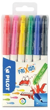 Een Pilot viltstift Frixion Colors, etui met 6 stuks koop je bij Muys Kantoor & Kado