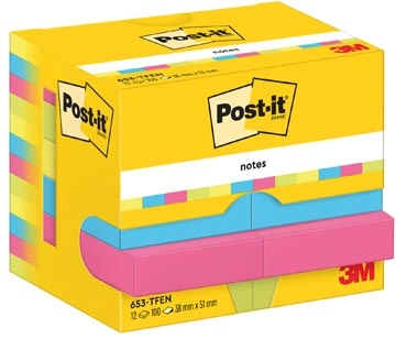 Een Post-It Notes Vitality, 100 vel, ft 38 x 51 mm, pak van 12 blokken koop je bij Muys Kantoor & Kado