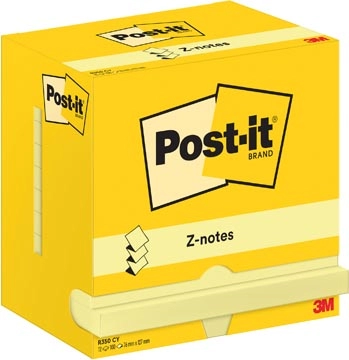 Een Post-It Z-Notes , 100 vel, ft 76 x 127 mm, geel, pak van 12 blokken koop je bij Muys Kantoor & Kado