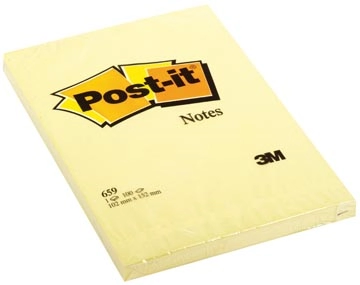 Een Post-it Notes, ft 102 x 152 mm, geel, blok van 100 vel koop je bij Muys Kantoor & Kado