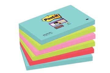 Een Post-it Super Sticky notes Cosmic, 90 vel, ft 76 x 127 mm, pak van 6 blokken koop je bij Muys Kantoor & Kado