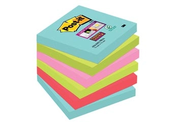 Een Post-it Super Sticky notes Cosmic, 90 vel, ft 76 x 76 mm, pak van 6 blokken koop je bij Muys Kantoor & Kado