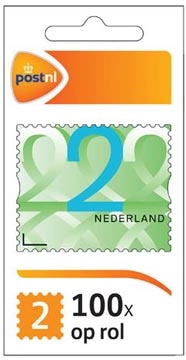 Een Postzegel nationaal NL, waarde 2, rol van 100 stuks, zelfklevend koop je bij Muys Kantoor & Kado