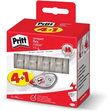 Een Pritt correctieroller Compact Flex 4,2 mm x 10 m, 4 + 1 GRATIS koop je bij Muys Kantoor & Kado