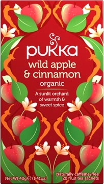 Een Pukka thee bio, Wild Apple - Cinnamon, pak van 20 stuks koop je bij Muys Kantoor & Kado