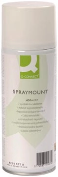 Een Q-CONNECT Quick Mount spray, niet permanent, spuitbus van 400 ml koop je bij Muys Kantoor & Kado