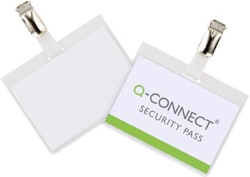 Een Q-CONNECT badge met clip 90 x 60 mm koop je bij Muys Kantoor & Kado