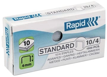 Een Rapid Nietjes 10/4, gegalvaniseerd, doos van 1.000 nietjes koop je bij Muys Kantoor & Kado