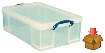 Een Really Useful Box 50l, transparant, per stuk verpakt in karton koop je bij Muys Kantoor & Kado