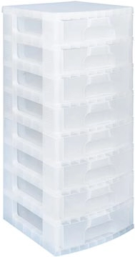 Een Really Useful Box ladenblok 8 x 9,5 l, transparant koop je bij Muys Kantoor & Kado