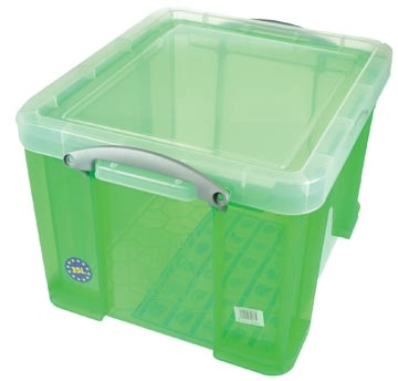 Een Really Useful Box opbergdoos 35 liter, transparant groen koop je bij Muys Kantoor & Kado