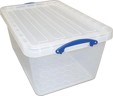 Een Really Useful Box opbergdoos 61 l, nestbaar, transparant koop je bij Muys Kantoor & Kado