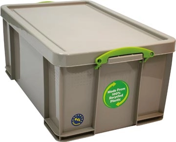 Een Really Useful Box opbergdoos 64 liter, gerecycleerd, grijs koop je bij Muys Kantoor & Kado