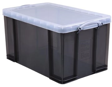 Een Really Useful Box opbergdoos 84 liter, transparant gerookt koop je bij Muys Kantoor & Kado