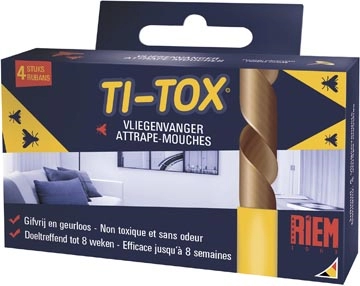 Een Riem Ti-Tox anti-vliegenkleefband, 4 stuks koop je bij Muys Kantoor & Kado