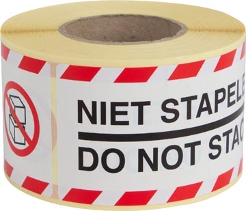 Een Rillprint etiketten Niet stapelen, ft 46 x 125 mm, rol van 250 stuks koop je bij Muys Kantoor & Kado