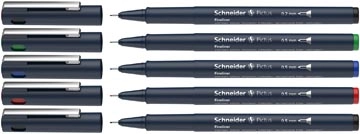 Een Schneider fineliner Pictus, etui van 5 stuks, assorti koop je bij Muys Kantoor & Kado