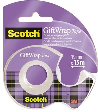 Een Scotch Gift Wrap tape ft 19 mm x 15 m, op blister koop je bij Muys Kantoor & Kado