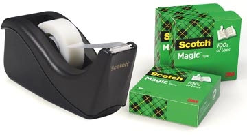 Een Scotch Plakbandafroller Two Tone Black koop je bij Muys Kantoor & Kado