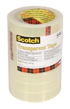 Een Scotch transparante tape 550 19 mm x 66 m, pak van 8 koop je bij Muys Kantoor & Kado