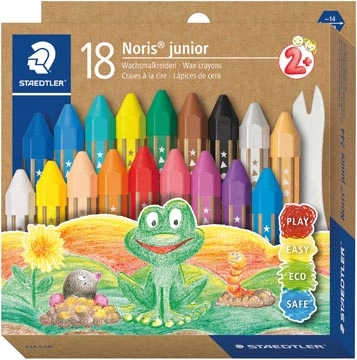 Een Staedtler Noris Junior waskrijt, etui van 18 stuks koop je bij Muys Kantoor & Kado